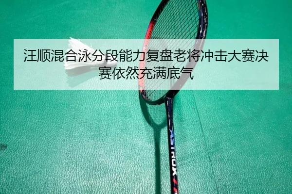 汪顺混合泳分段能力复盘老将冲击大赛决赛依然充满底气
